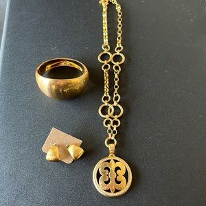 Brighton gold tone jewelry set fleur-de-lis